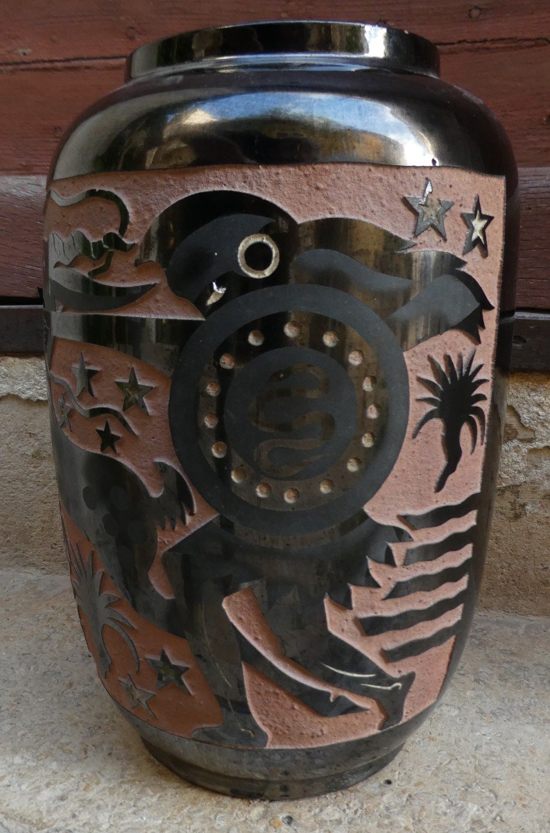 Grand Vase Art-déco  De Roger Mequinion 1905-1985