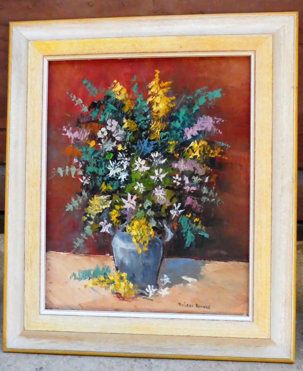 Bouquet Of Flowers By Robert Rouard 1930-2006