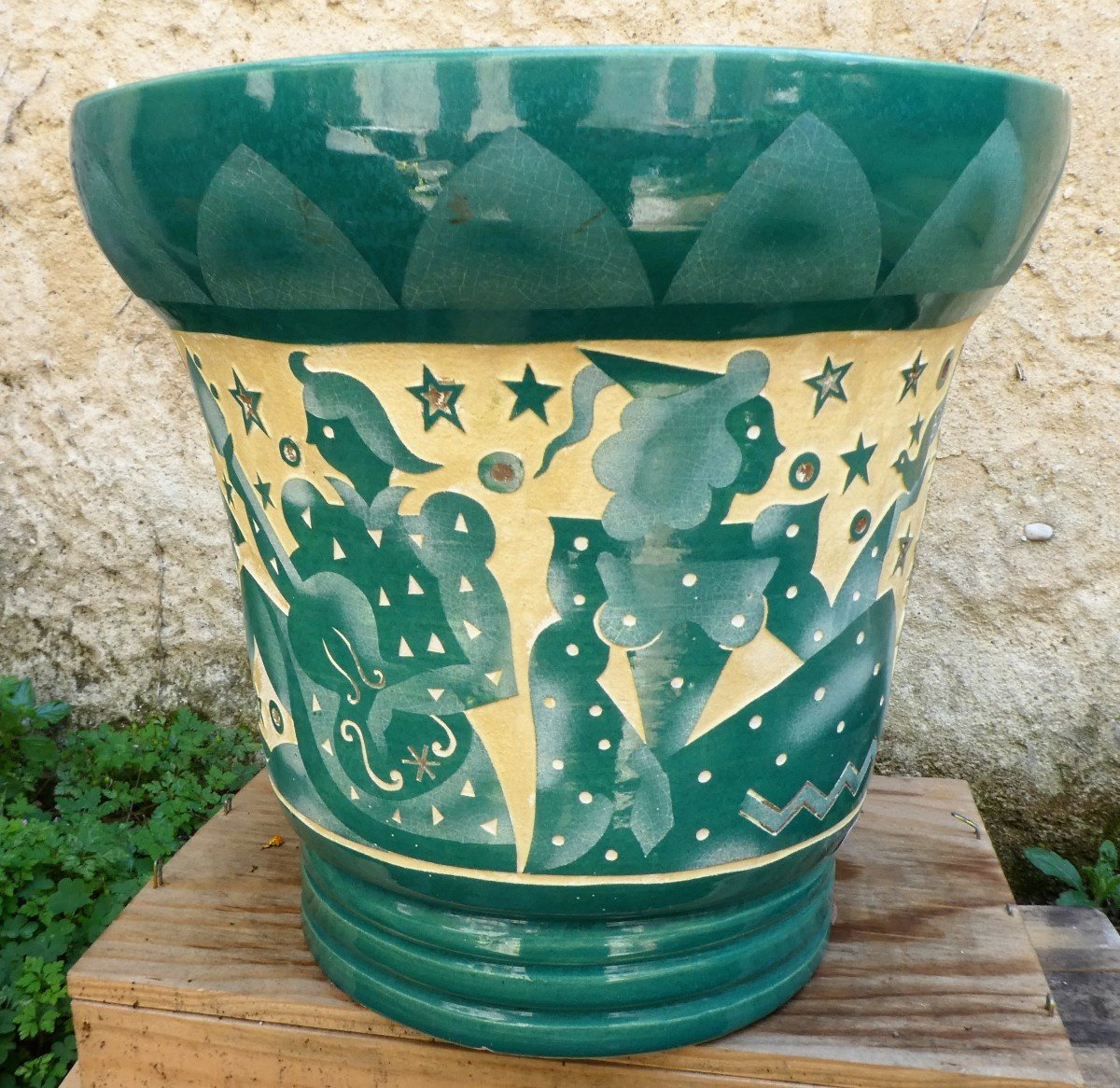 Vase Art-déco Par Roger Mequinion