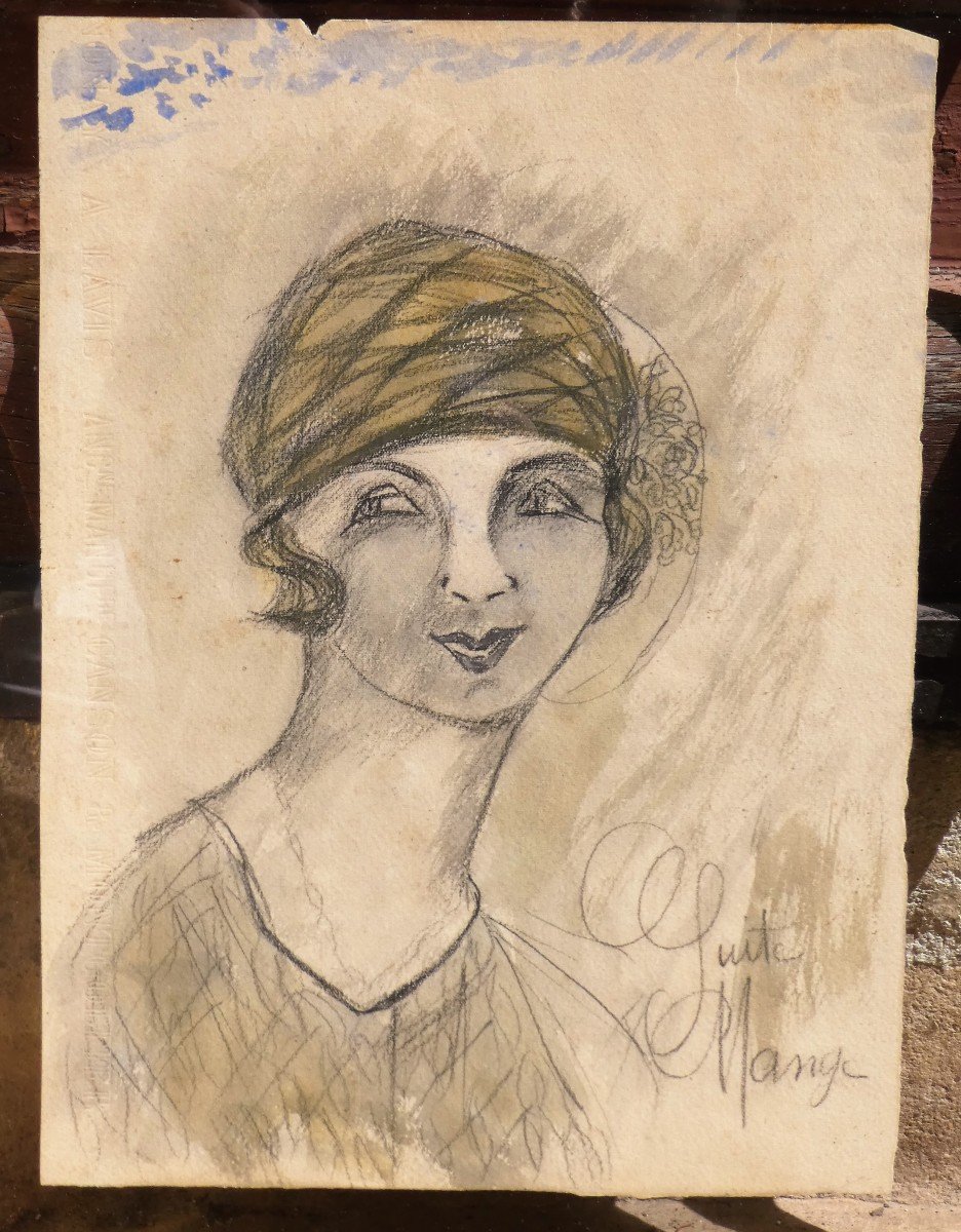 Double Sided Drawings By Guite And José Mange Circa 1920-photo-3