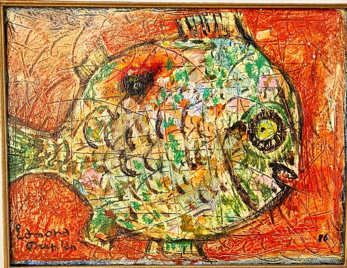 The Fish From 1986 By Edmond Duplan 1910-1994-photo-2