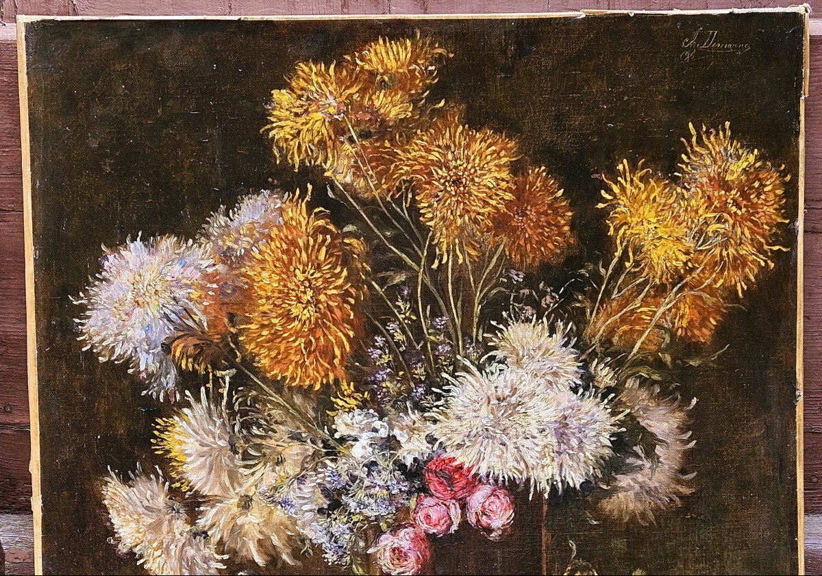 Composition Florale Par Ch. Demarne 1896-photo-2