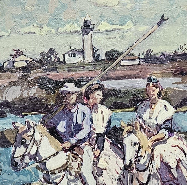 Galoche Lighthouse At Saintes Maries De La Mer By Zimmermann Michel 20th-20th Century-photo-5