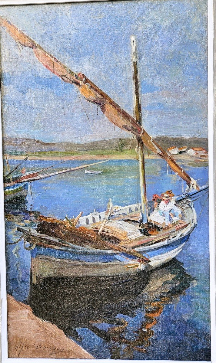The Provencal Barque By Alfred Jacques Boisson 1866-1947-photo-2