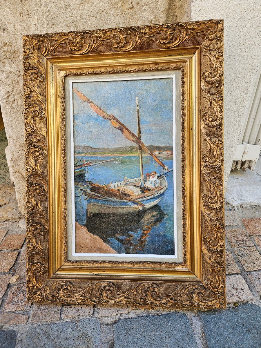 The Provencal Barque By Alfred Jacques Boisson 1866-1947-photo-3