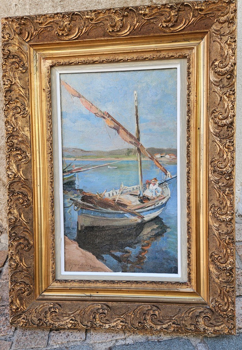 The Provencal Barque By Alfred Jacques Boisson 1866-1947