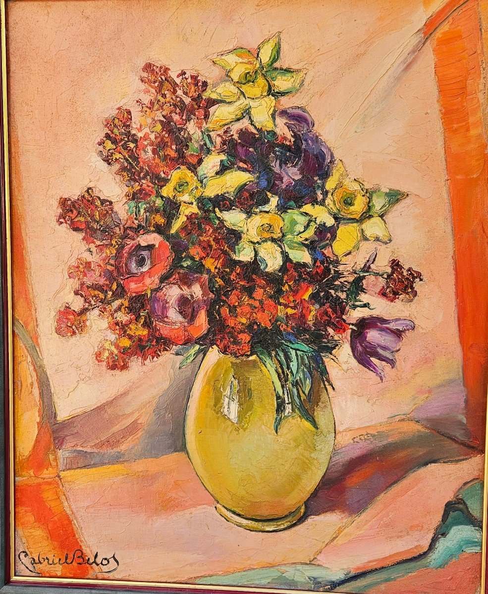 Flamboyant Bouquet By Gabriel Belot 1882-1962-photo-2