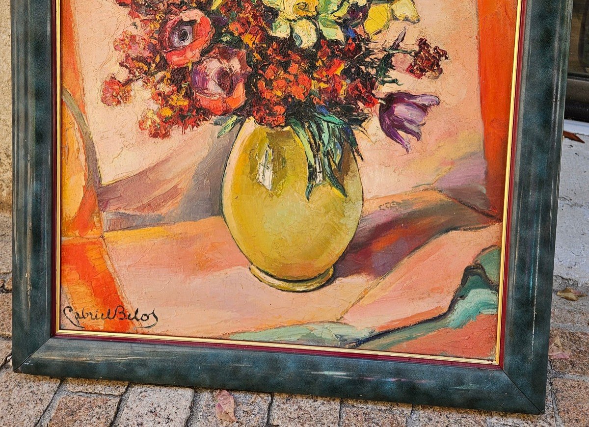 Flamboyant Bouquet By Gabriel Belot 1882-1962-photo-2
