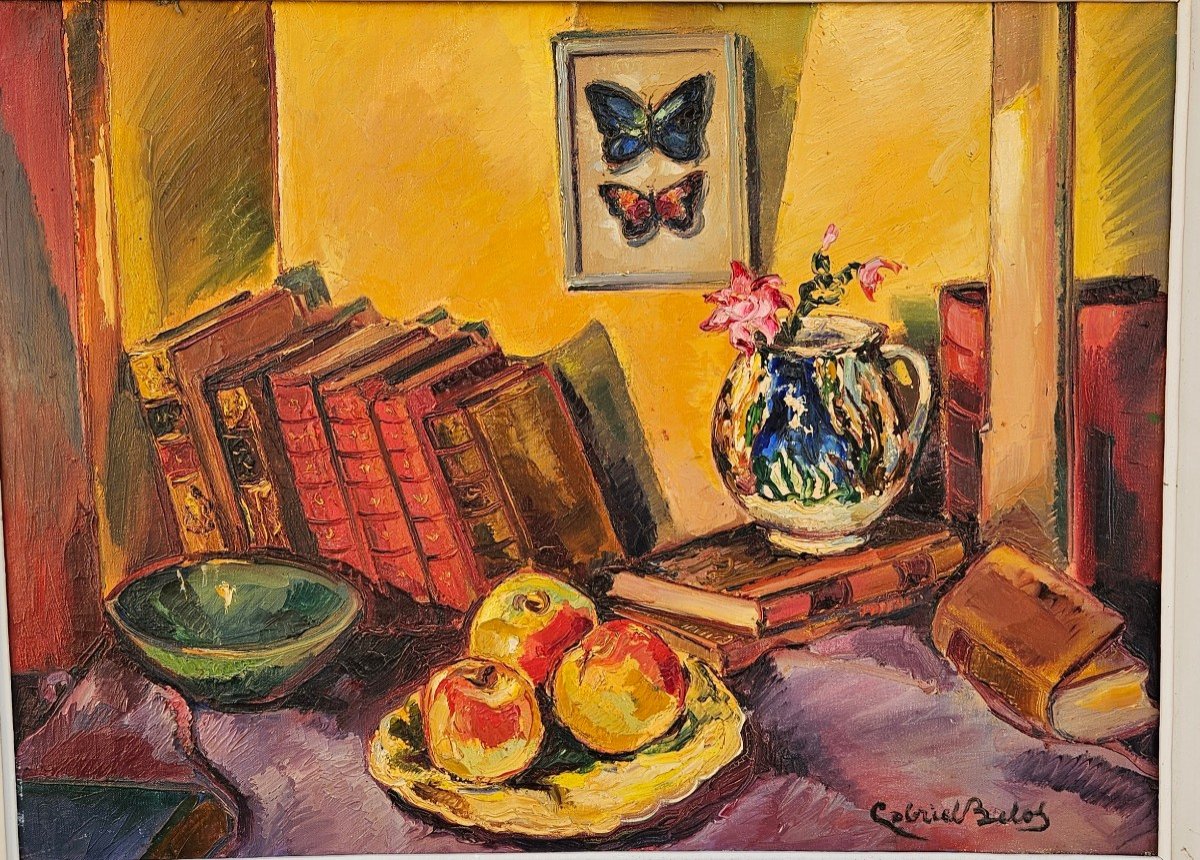 Les 3 Pommes Par Gabriel Belot 1882-1962-photo-4