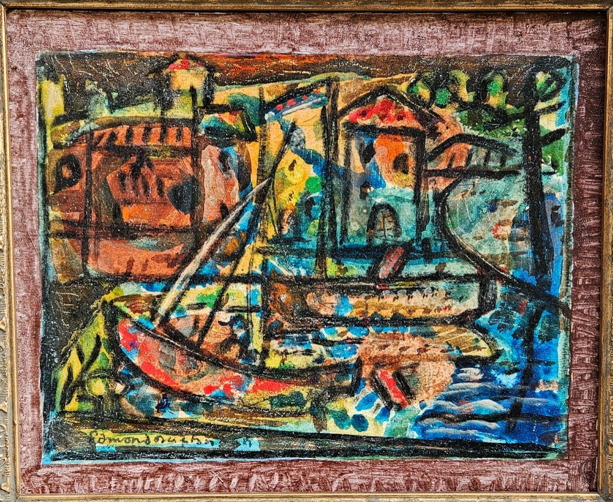 Port Vendres By Edmond Duplan 1910-1994