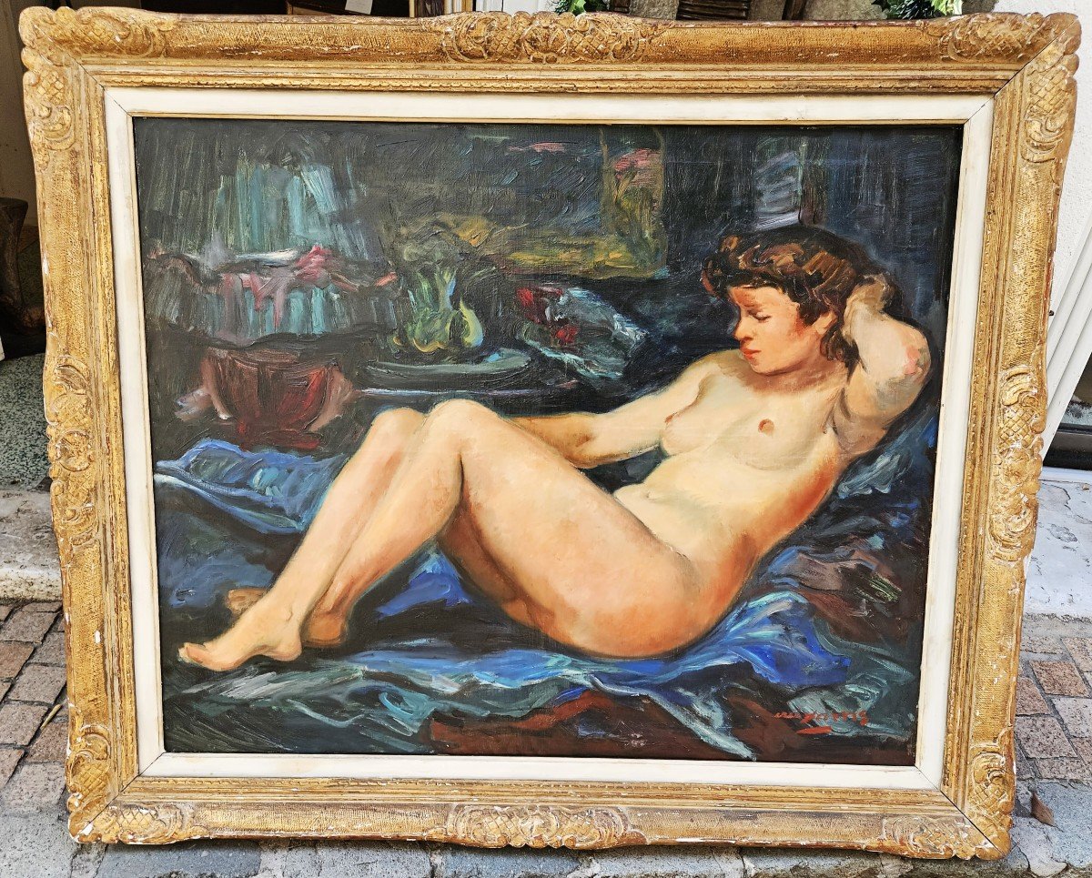 Reclining Nude By Pedro Creixams 1893-1965-photo-1