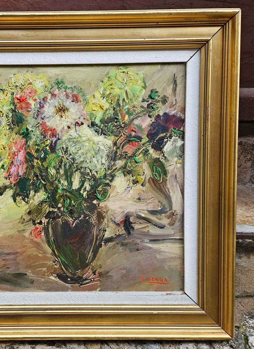 Bouquet Of Flowers By Antoine Serra 1908-1995-photo-2