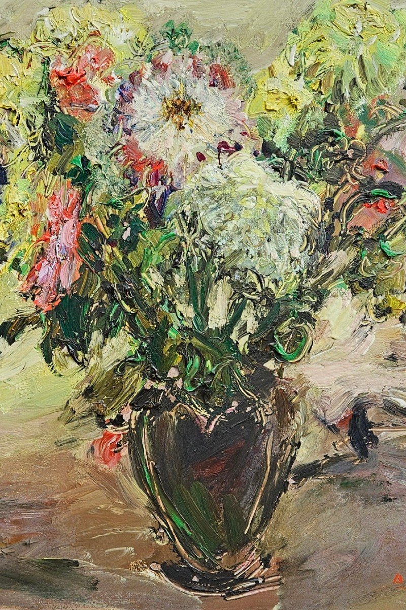 Bouquet Of Flowers By Antoine Serra 1908-1995-photo-3