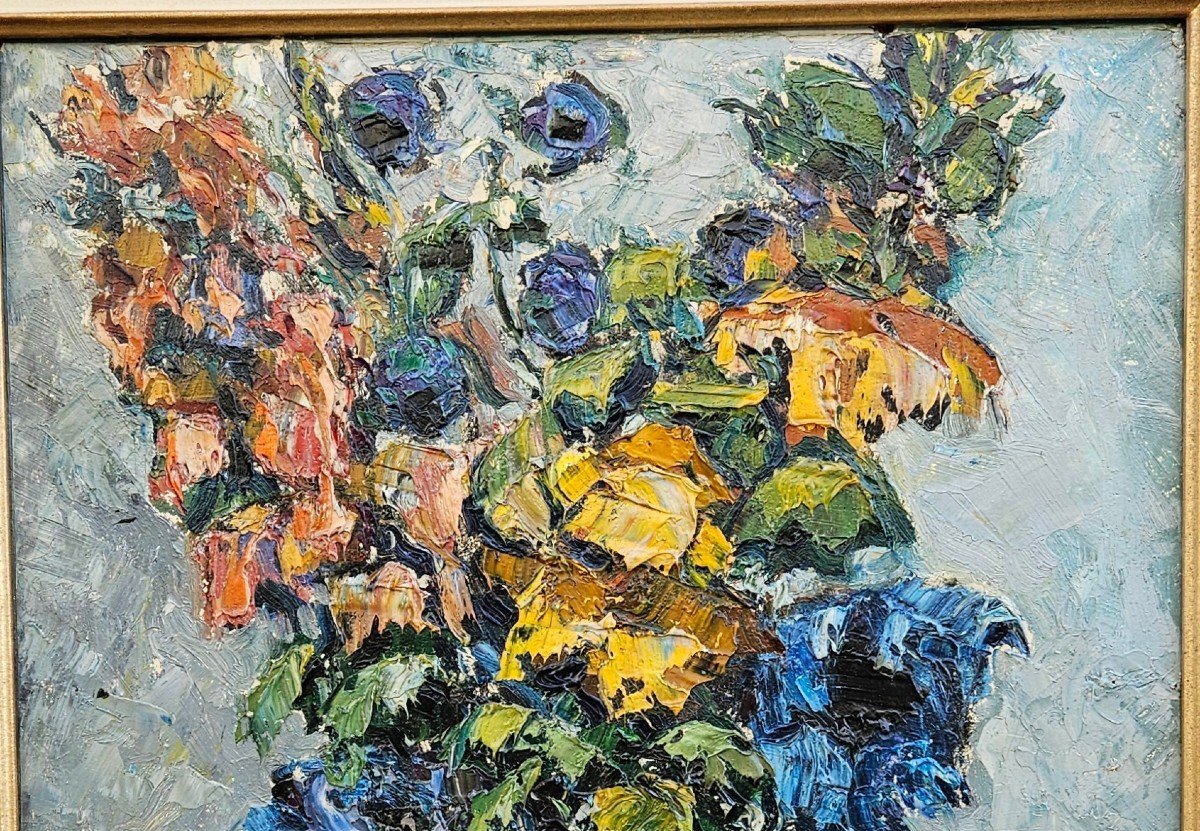 Bouquet Of Flowers By Arsène Sari 1895-1995-photo-6