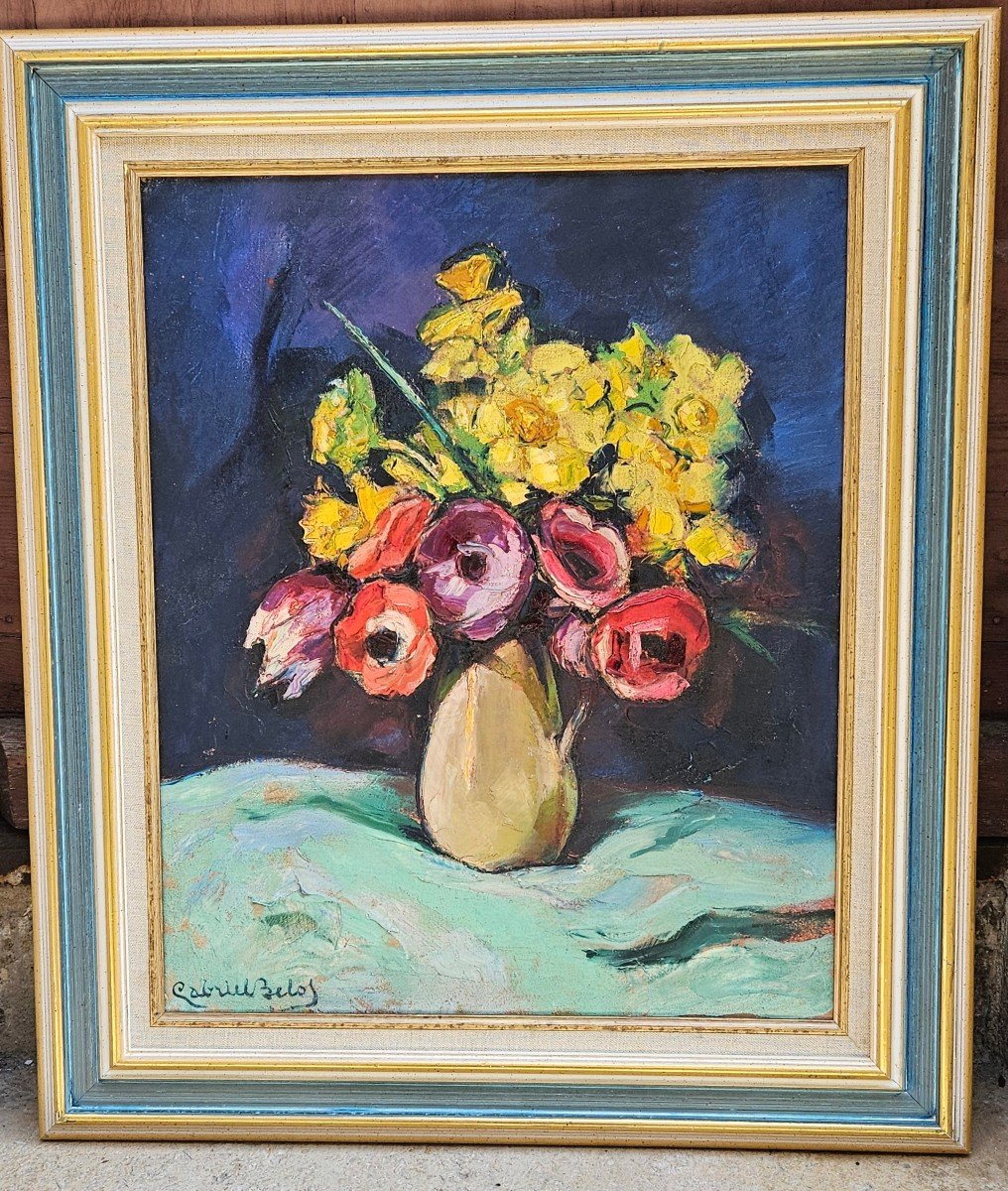 Bouquet Of Flowers By Gabriel Belot 1882-1962