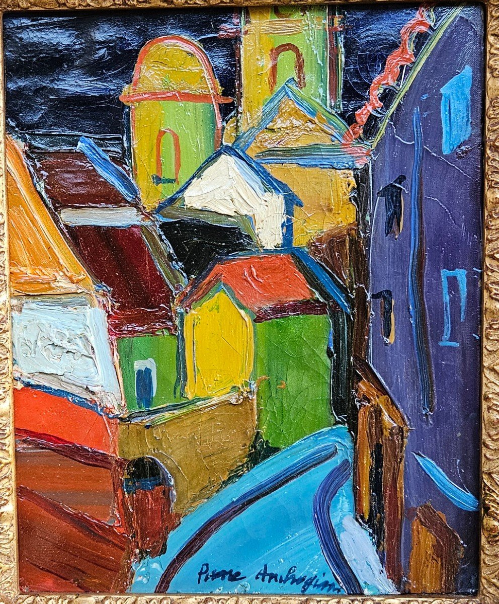 Ruelle en  Provence (Marseille?)Par Pierre Ambrogiani 1907-1985-photo-2