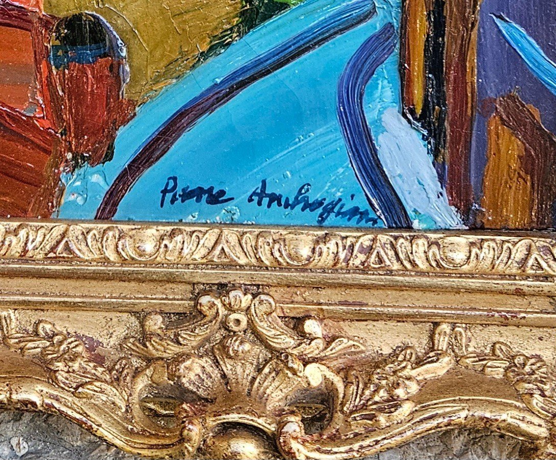 Ruelle en  Provence (Marseille?)Par Pierre Ambrogiani 1907-1985-photo-3