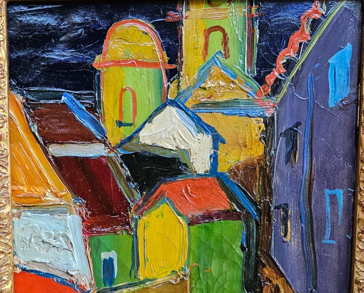 Ruelle en  Provence (Marseille?)Par Pierre Ambrogiani 1907-1985-photo-1