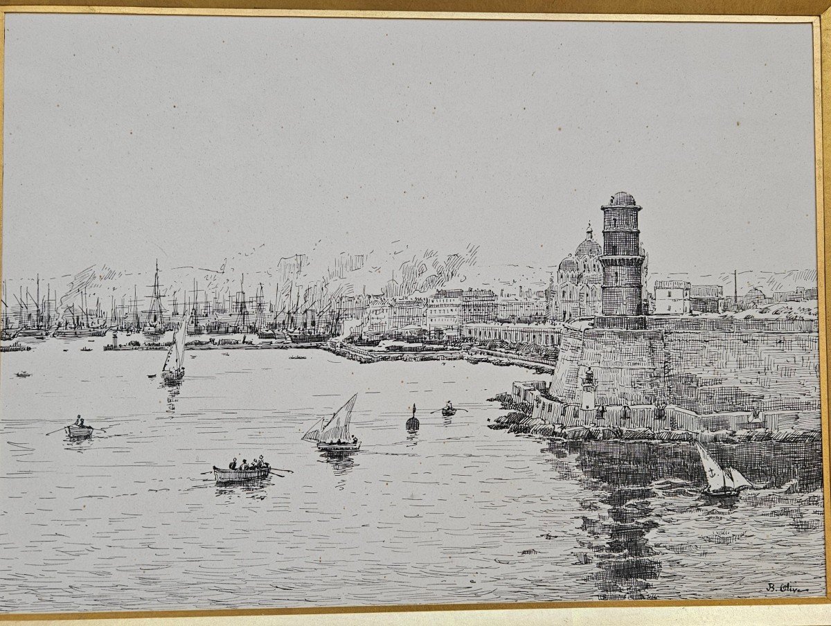 La Joliette - Marseille Par Jean Baptiste Olive 1848-1936