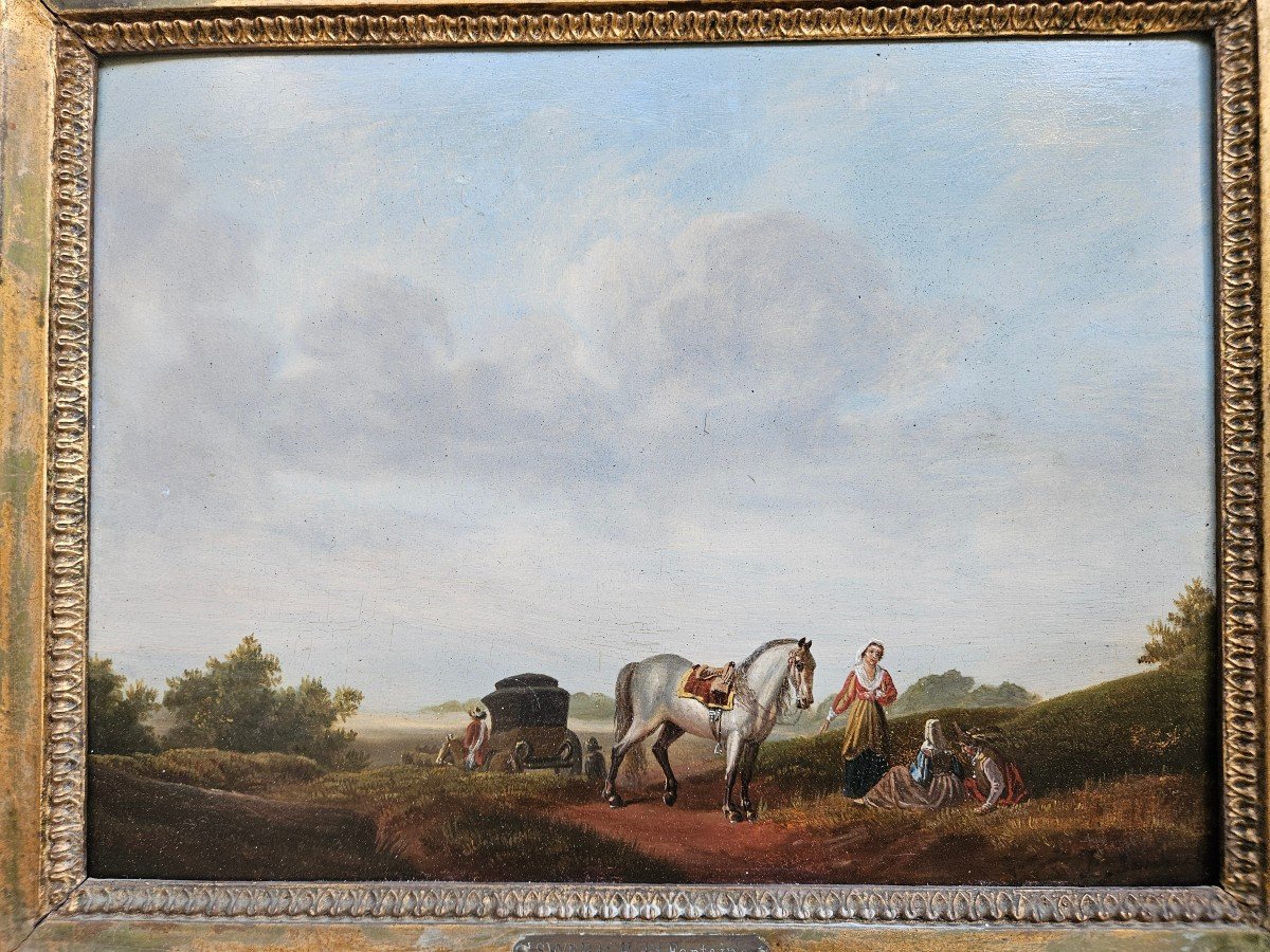 Scène Champêtre Par Jacques Swebach-desfontaines 1769-1823-photo-2