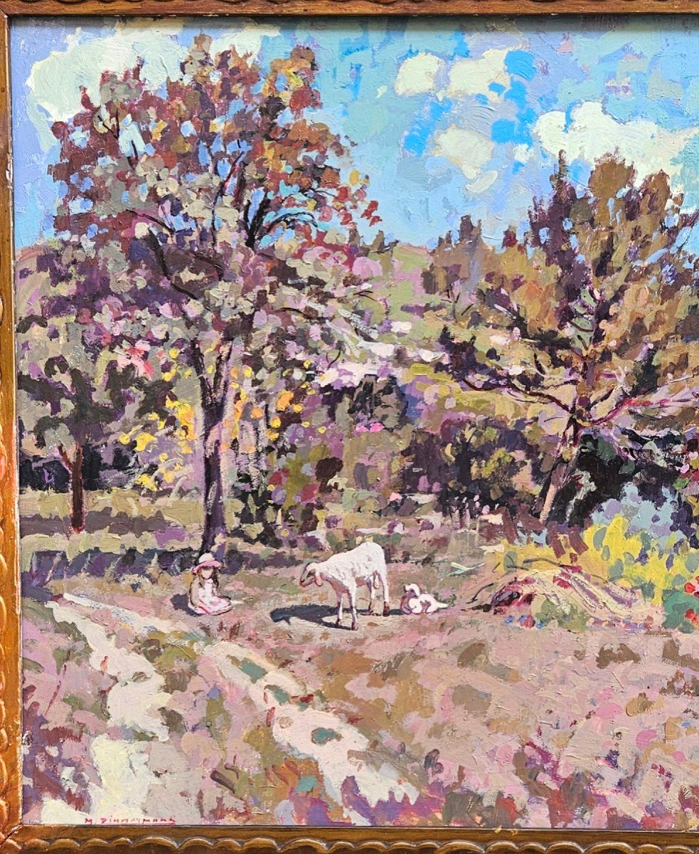 Spring In Provence By Michel Zimmermann 20th-20th Century-photo-1
