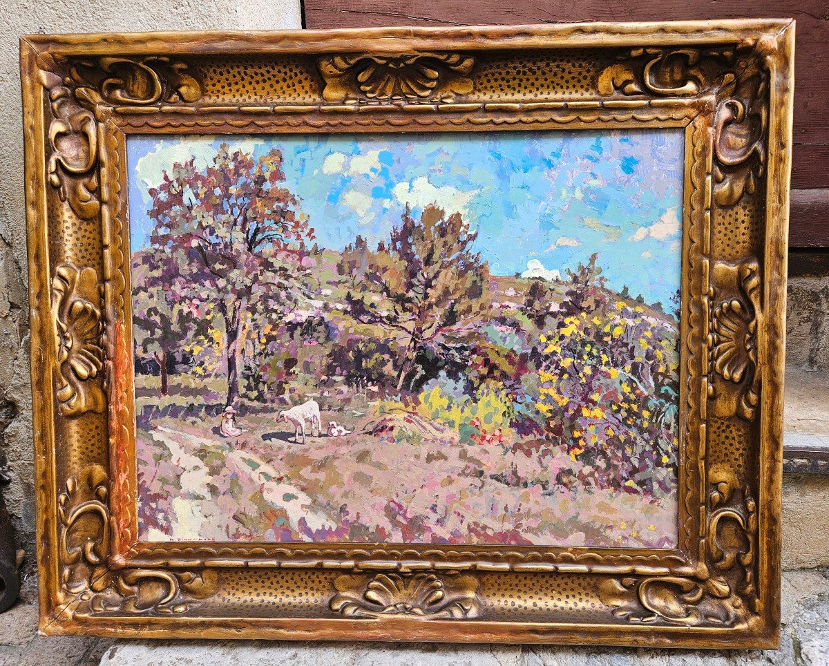 Spring In Provence By Michel Zimmermann 20th-20th Century