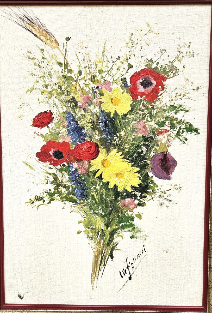 Field Flowers By Costanzo Waldemaro Figlinesi 1912-1991-photo-2