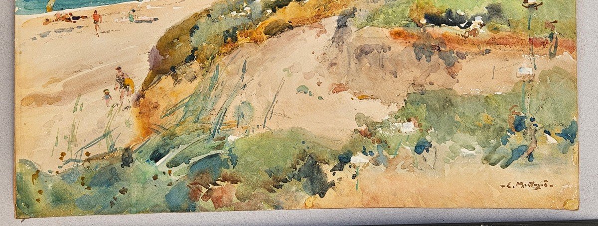 Watercolor By Louis Agricole Montagné 1879-1960-photo-5