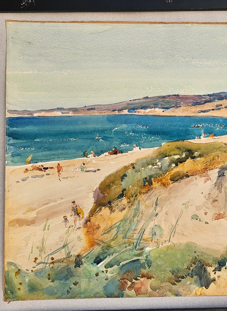 Watercolor By Louis Agricole Montagné 1879-1960-photo-6