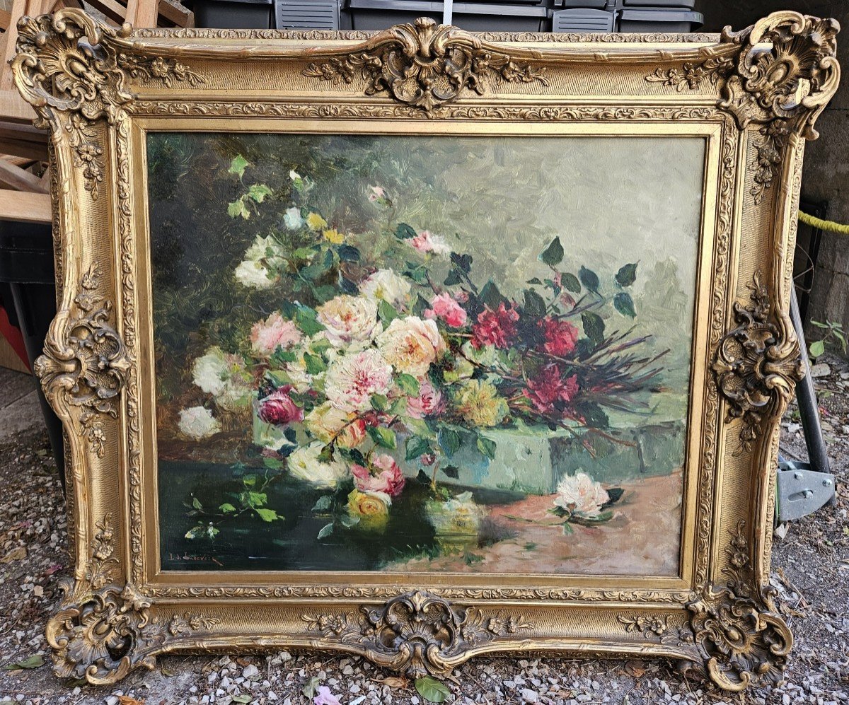 The Roses By Louise Eugénie De Ladevèze-cauchois 1855-1938