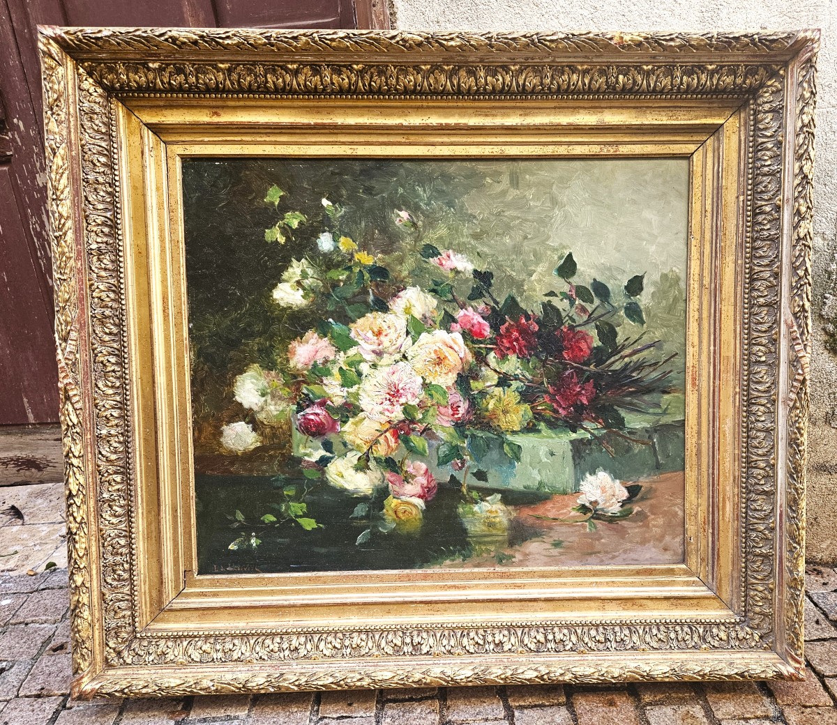 The Roses By Louise Eugénie De Ladevèze-cauchois 1855-1938