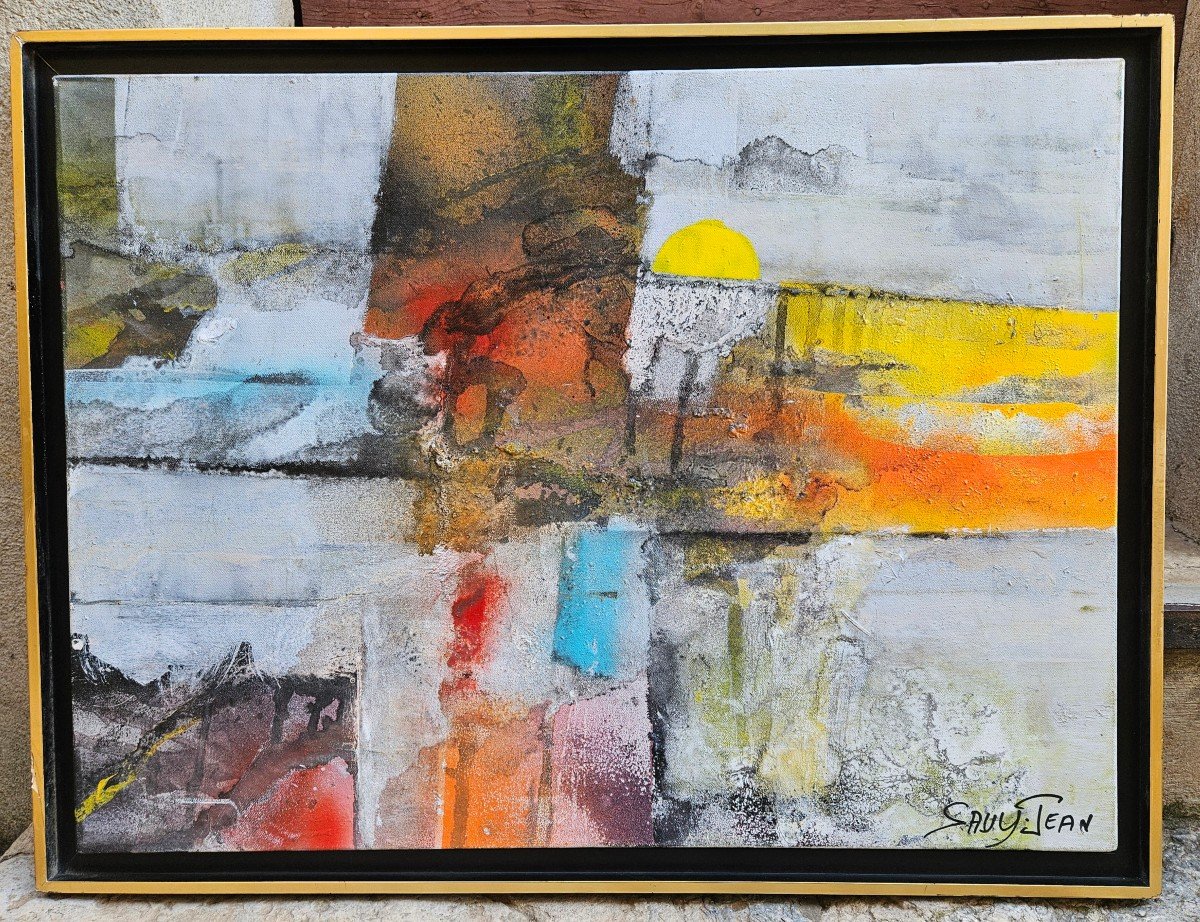 Modernist Composition By Jean Savy 20th-21st Century