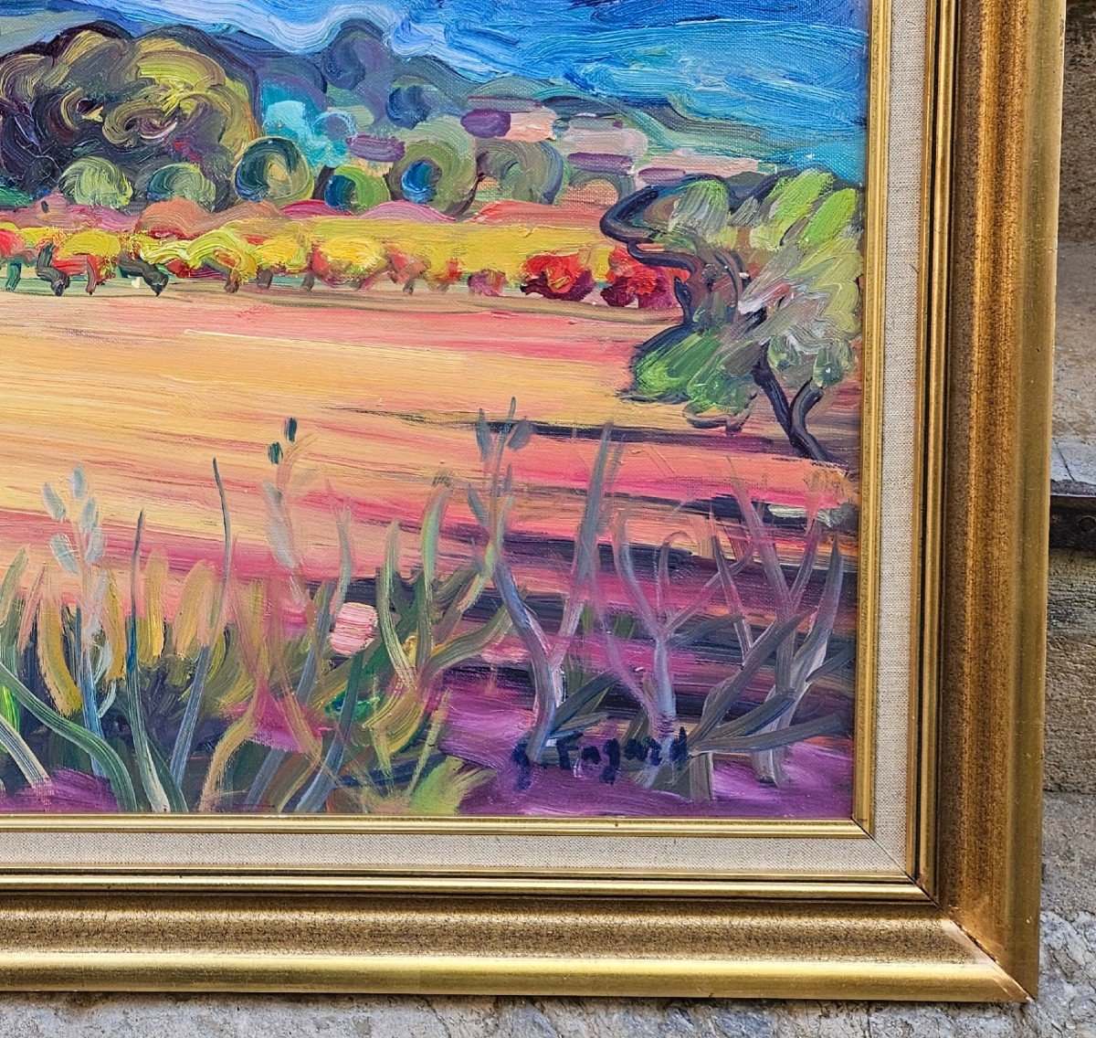 Fauve Landscape By Gérard Fagard 1938-2021-photo-1