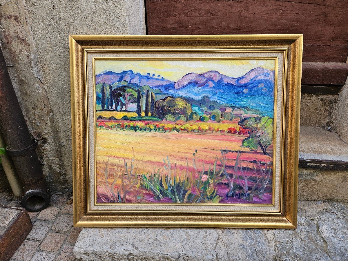Fauve Landscape By Gérard Fagard 1938-2021-photo-4
