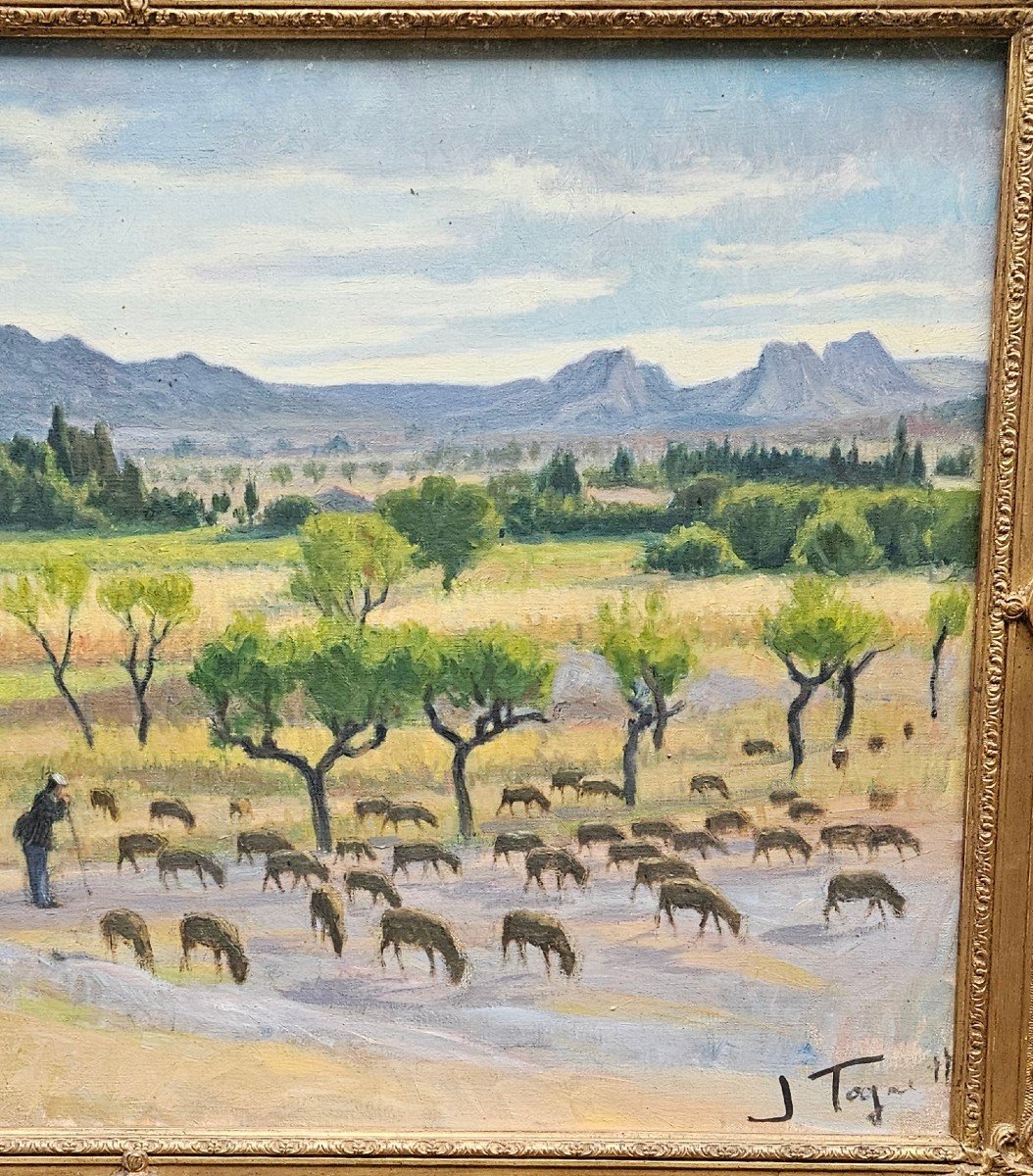 Shepherd In Provence By Jean Tognetti 1910-1987-photo-6
