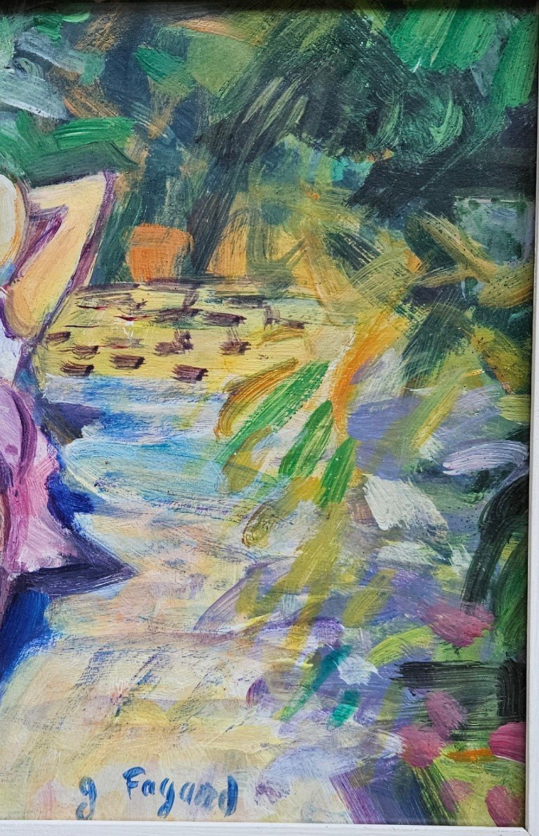 La Sieste Dans Le Jardin Par Gérard Fagard 1938-2021-photo-5