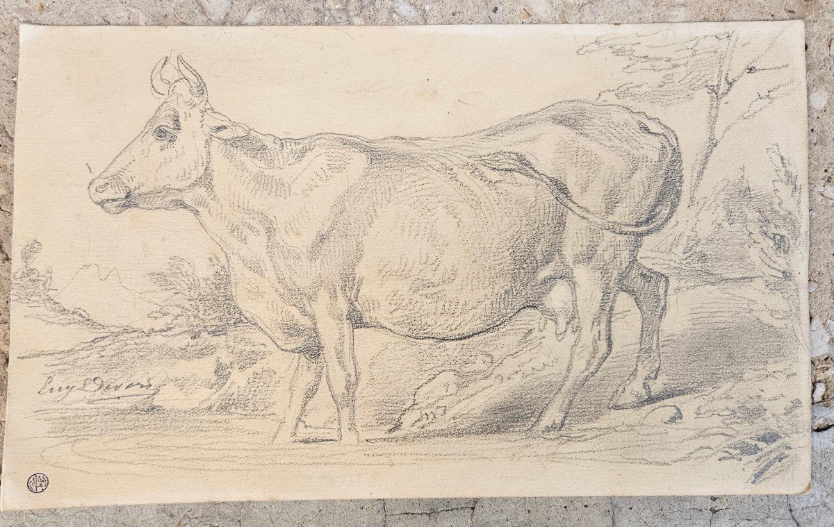 Dessin Original d'Eugène Deveria 1805-1865-photo-2
