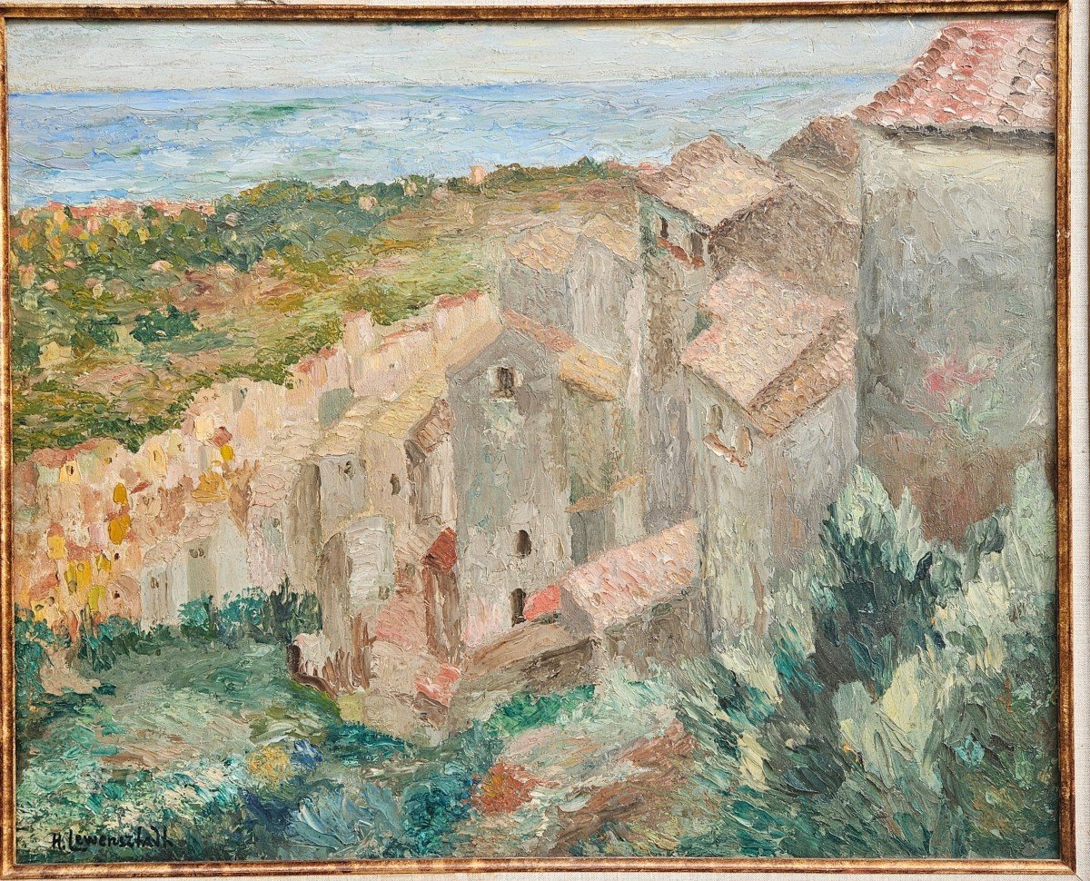Landscape By Henry Zvi Lewensztadt 1893-1962-photo-4