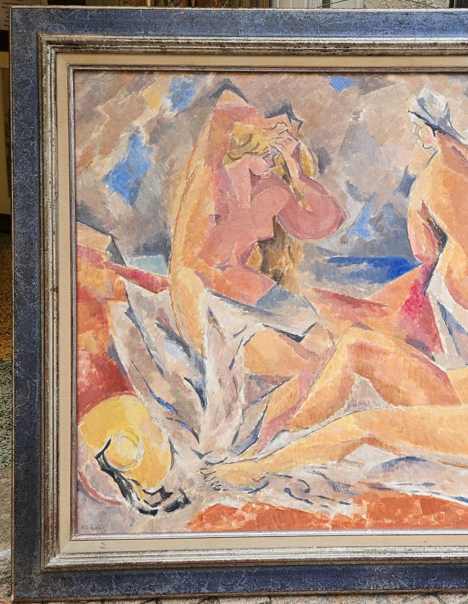 Les Baigneuses Par Alf Krogh Holt 1919-1997-photo-3