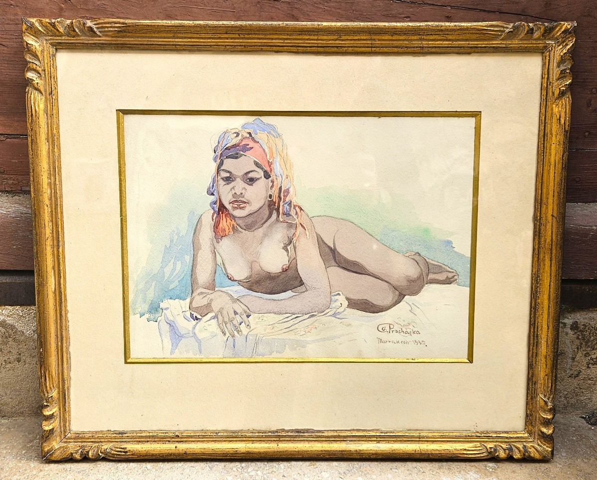 Oriental Nude By Antonin Prochazka 1882-1945-photo-2