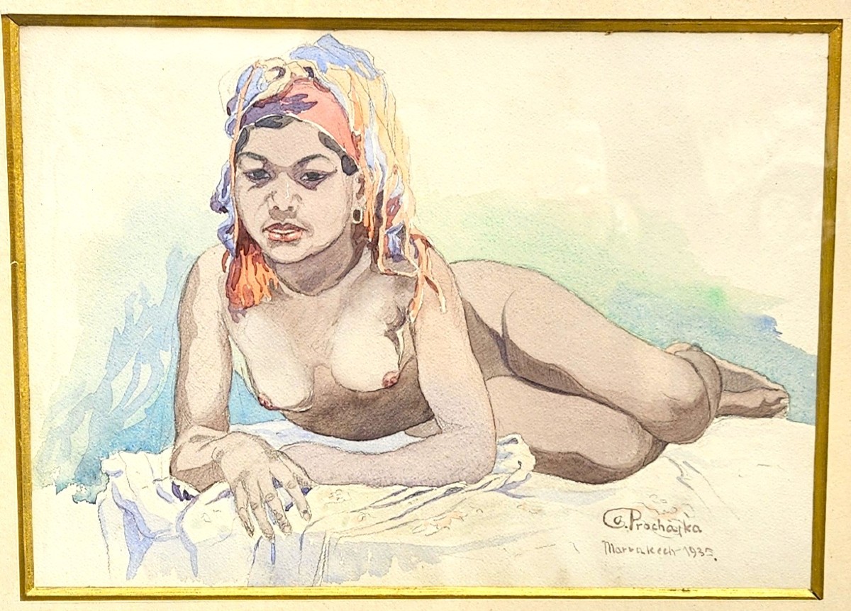 Oriental Nude By Antonin Prochazka 1882-1945-photo-1
