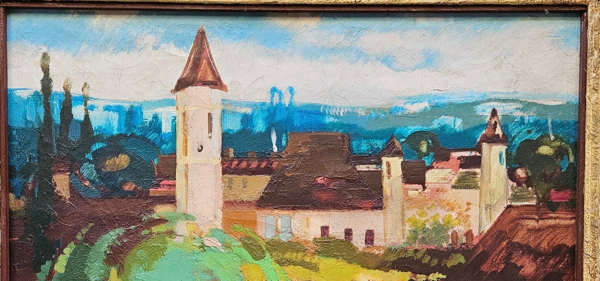 Village En Corrèze Par Pierre Baudin 1925-2007-photo-4