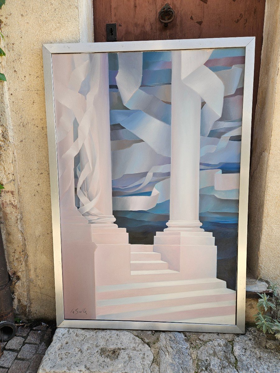 Les Colonnes Drapées Par Charles Louis Lasalle Né En 1938-photo-4