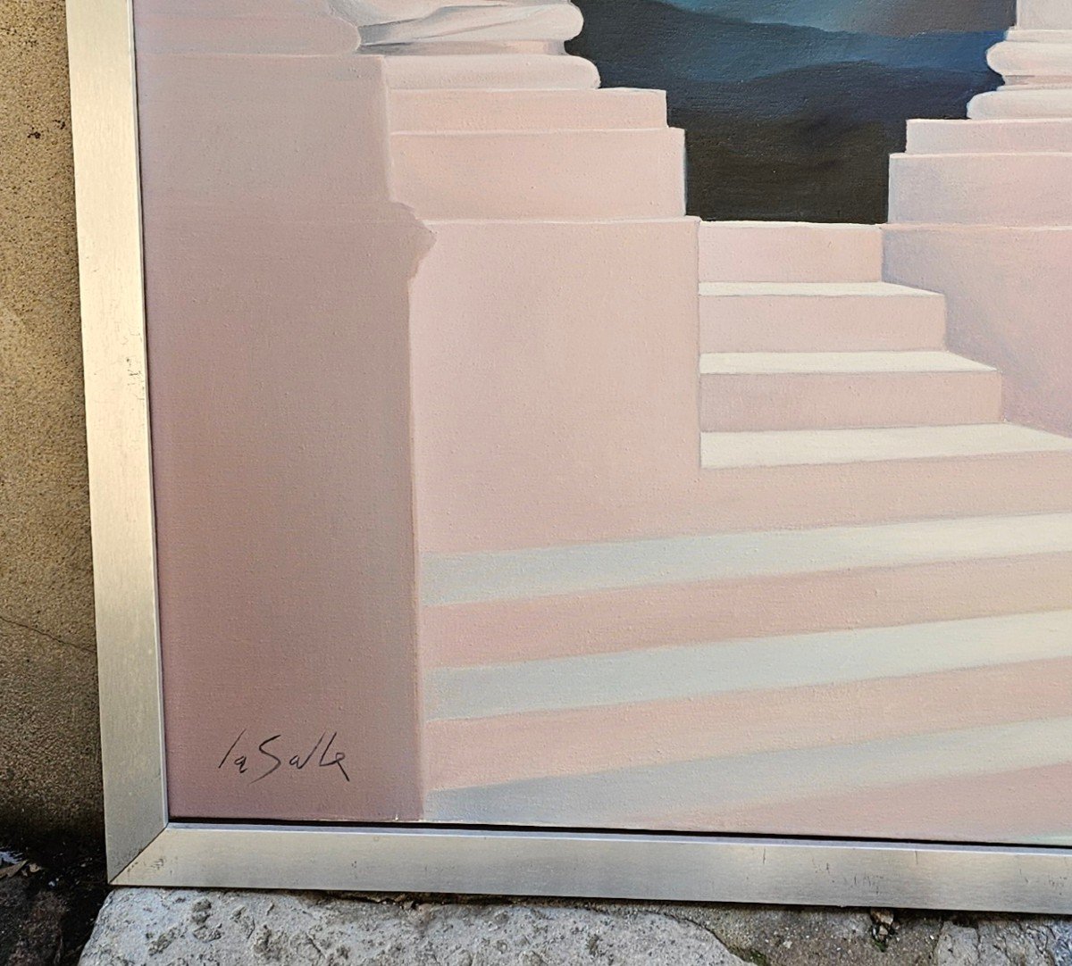 Les Colonnes Drapées Par Charles Louis Lasalle Né En 1938-photo-1