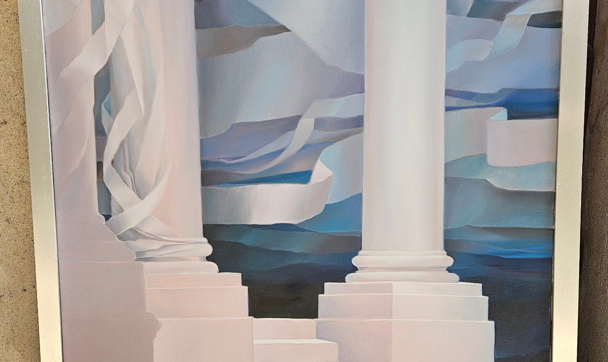 Les Colonnes Drapées Par Charles Louis Lasalle Né En 1938-photo-5