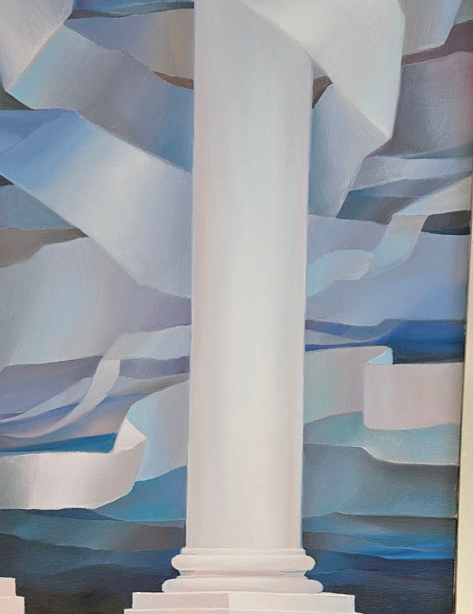 Les Colonnes Drapées Par Charles Louis Lasalle Né En 1938-photo-6