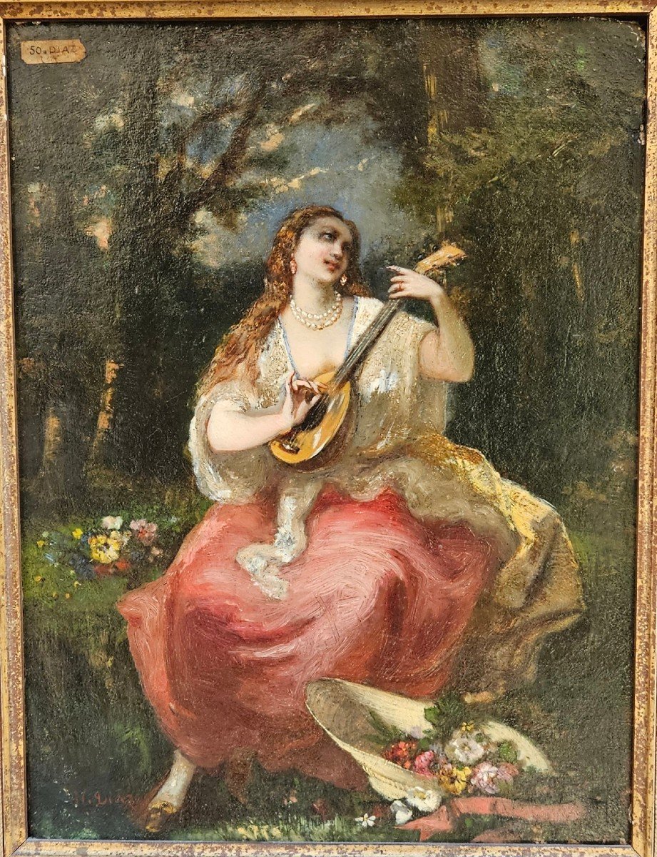 The Musician By Narcisse Diaz De La Pena 1807-1876-photo-5