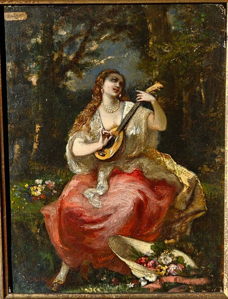 The Musician By Narcisse Diaz De La Pena 1807-1876