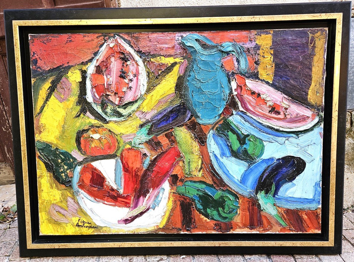 Le Pichet Bleu Par Pierre Ambrogiani 1907-1985