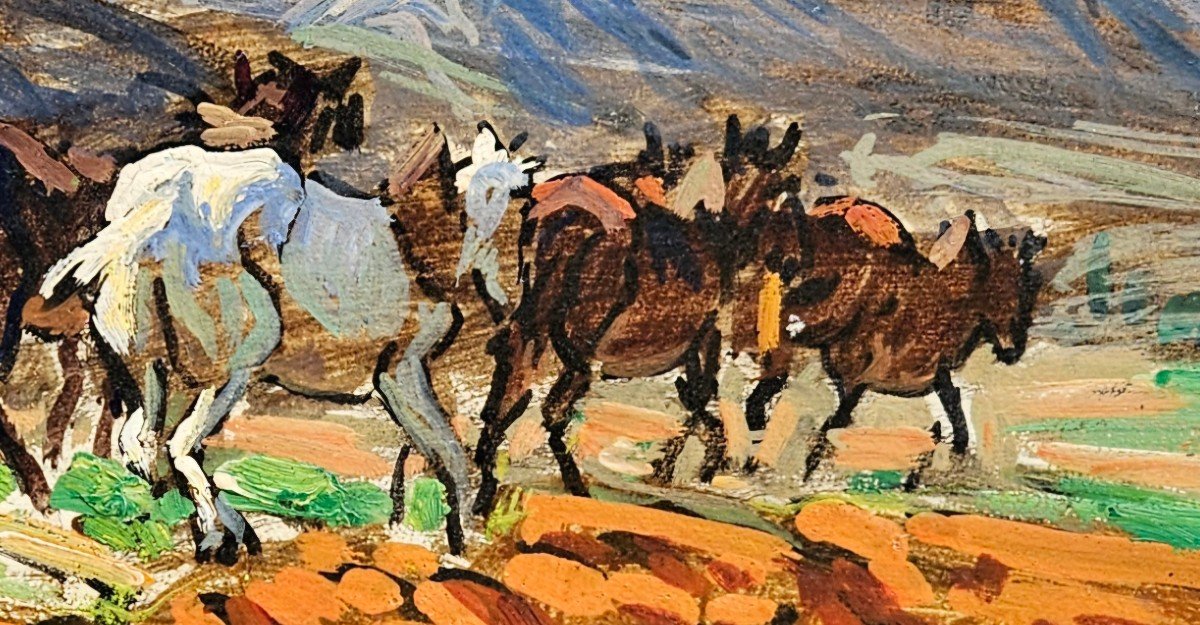Plowing From 1901 By René Seyssaud 1867-1952-photo-7
